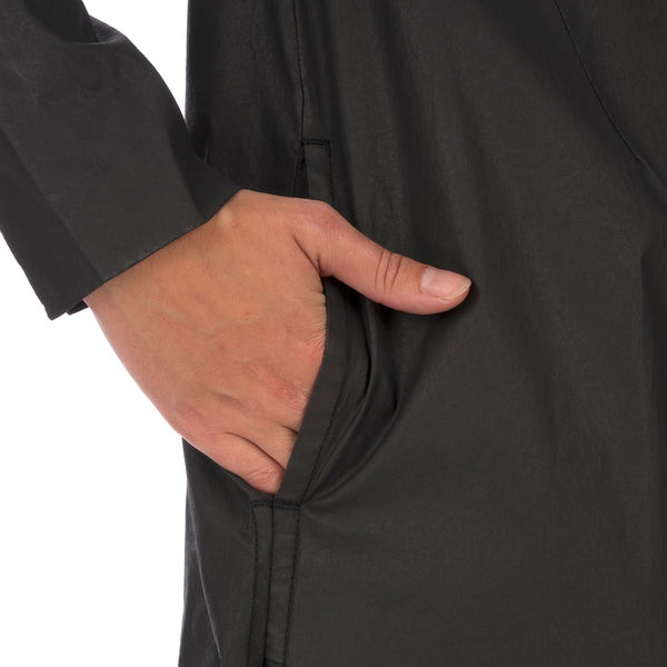 Andrea Ya'aqov | W Waxed Long Shirt Black - Concrete