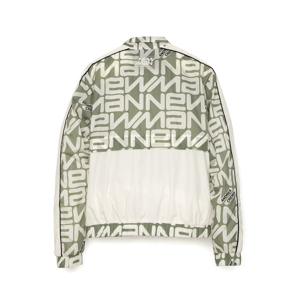 Andrea Crews 'Leo' Allover New Man Print Tracksuit Grey - Concrete