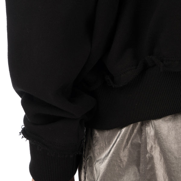 asparagus_ | Zipped Neck Hoodie Jacket Black - Concrete