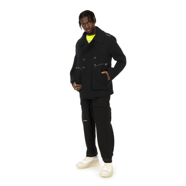 asparagus_ | Vest Coat Black - Concrete