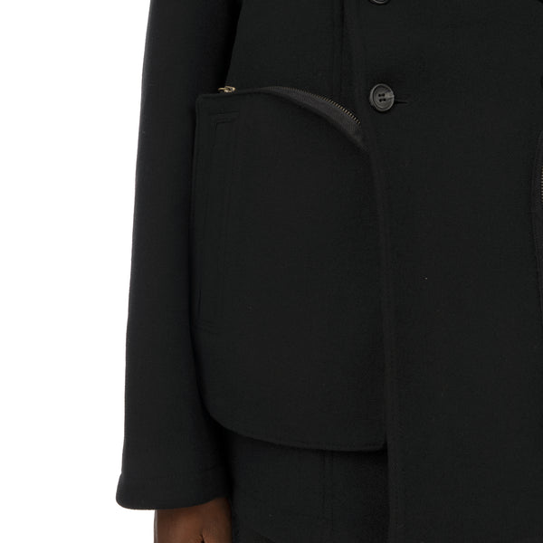 asparagus_ | Vest Coat Black - Concrete