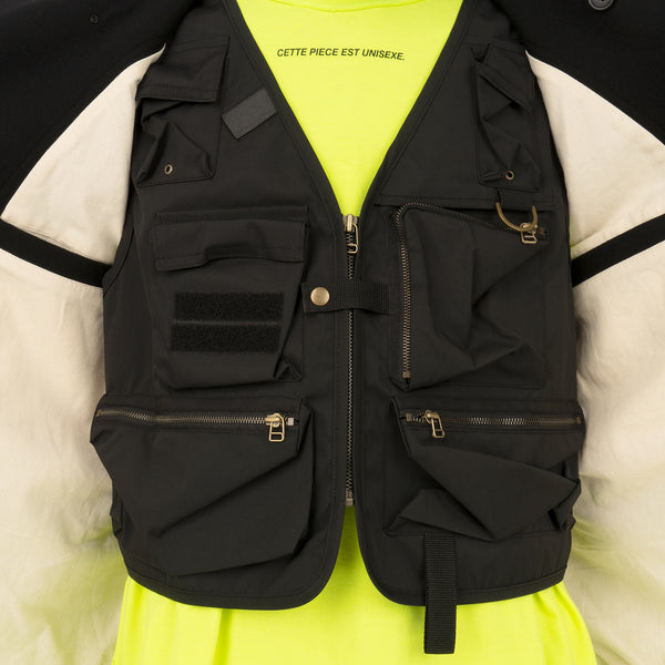asparagus_ | Vest Coat Black - Concrete