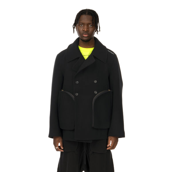 asparagus_ | Vest Coat Black - Concrete
