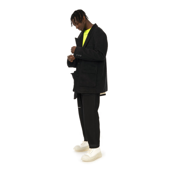 asparagus_ | Asymmetric Jacket Black - Concrete