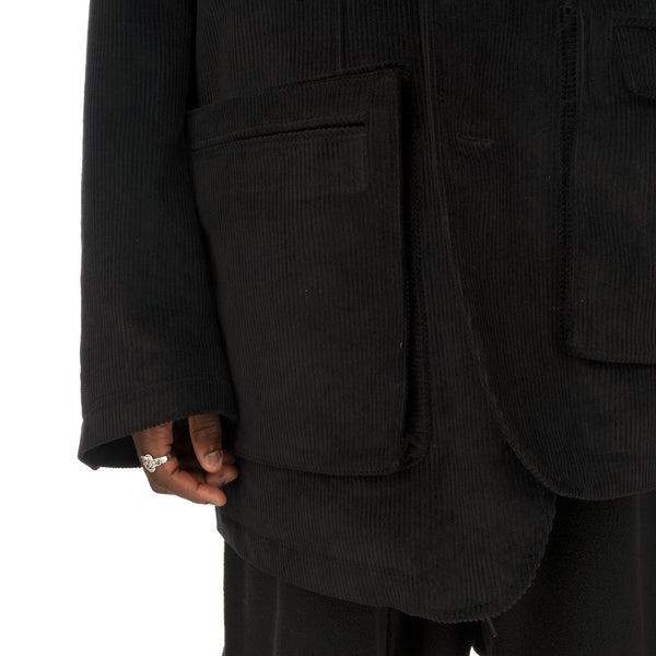 asparagus_ | Asymmetric Jacket Black - Concrete