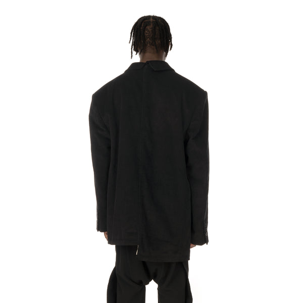 asparagus_ | Asymmetric Jacket Black - Concrete