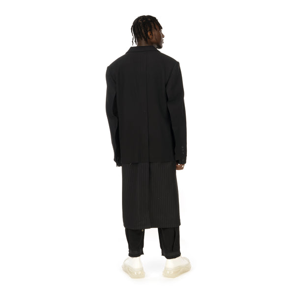 asparagus_ | Jacket Layered Coat Black - Concrete