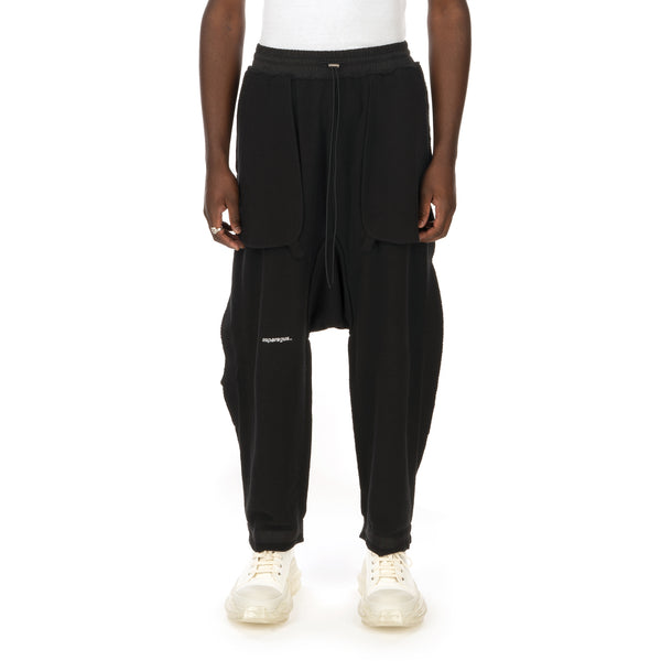 asparagus_ | Inside-Out Baggy Pants Black - Concrete