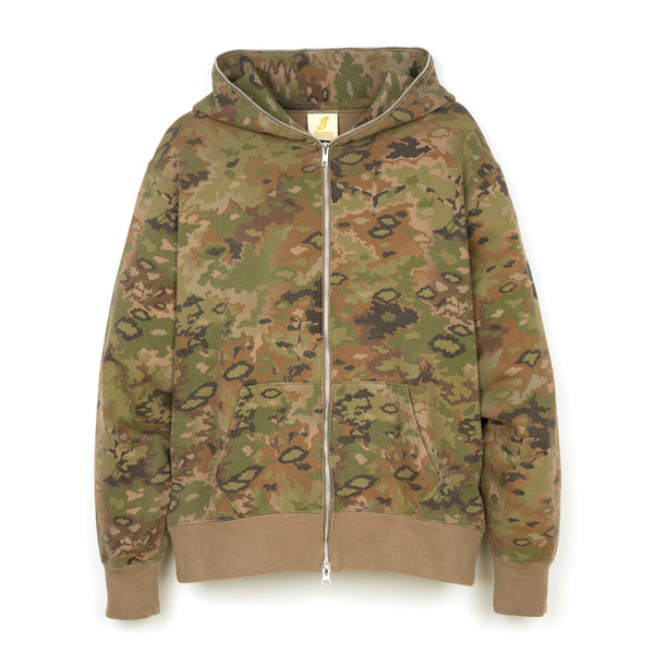 Billionaire Boys Club | Multi Camo Full Zip Hoodie Green - Concrete