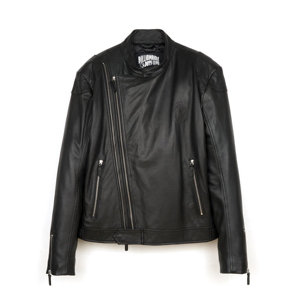 Billionaire Boys Club | Leather Wolfman Motorcycle Jacket Black - Concrete