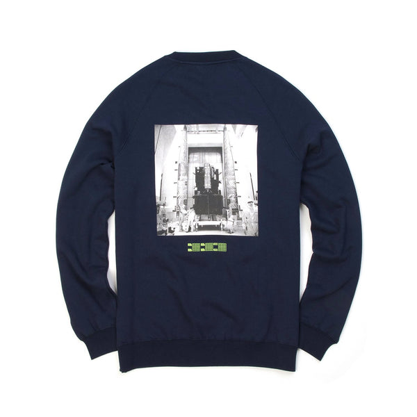Billionaire Boys Club | Technician Checks Crewneck Navy - Concrete