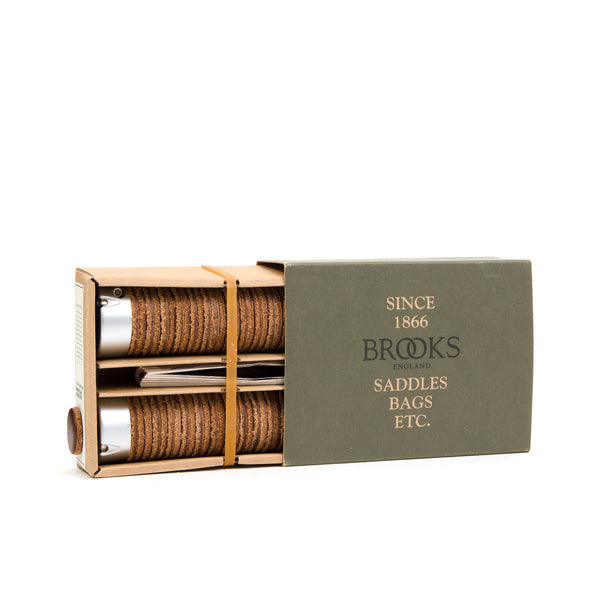 Brooks England | Plump Leather Grips Brown - Concrete
