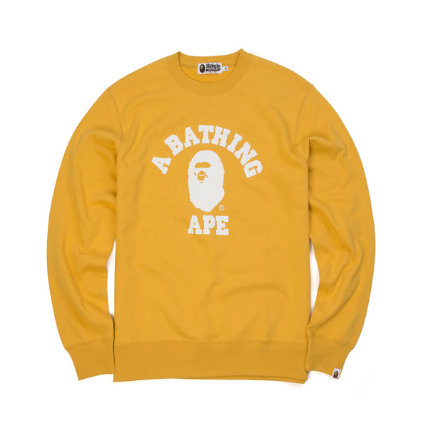 Bape College Crewneck Yellow - Concrete