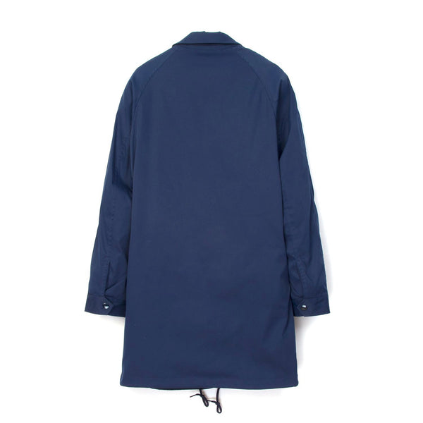 Bedwin & The Heartbreakers | 'Jill' Long Nylon Coaches Jacket Blue - Concrete
