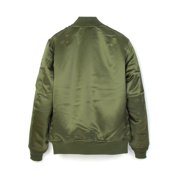 Bedwin & The Heartbreakers | 'Duffy' MA-1 Reversible Jacket Olive - Concrete