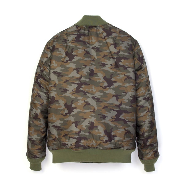Bedwin & The Heartbreakers | 'Duffy' MA-1 Reversible Jacket Olive - Concrete