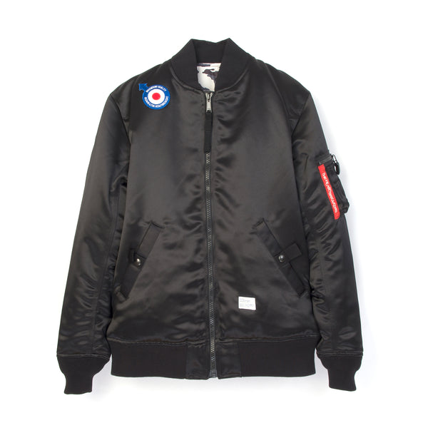 Bedwin & The Heartbreakers | 'Duffy' Reversible MA-1 Jacket Black - Concrete
