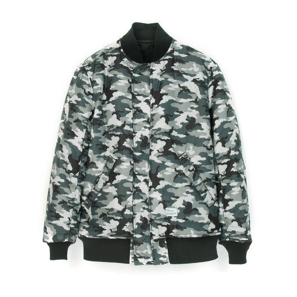 Bedwin & The Heartbreakers | 'Duffy' Reversible MA-1 Jacket Black - Concrete