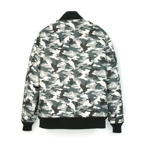 Bedwin & The Heartbreakers | 'Duffy' Reversible MA-1 Jacket Black - Concrete