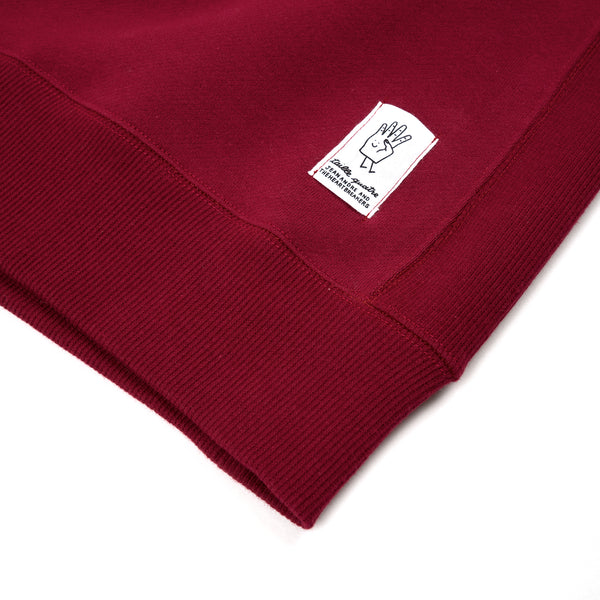 Bedwin & The Heartbreakers | 'Lou' L/S C-Neck Sweat Burgundy - Concrete