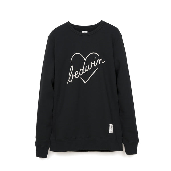 Bedwin & The Heartbreakers | 'Lou' L/S C-Neck Sweat Black - Concrete
