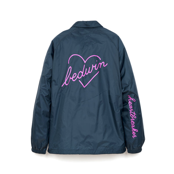 Bedwin & The Heartbreakers | 'Jill' L/S Coach Jacket Navy - Concrete
