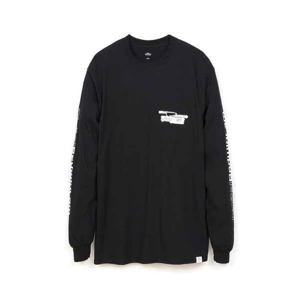 Bedwin & The Heartbreakers | 'Keith' L/S Print T-Shirt Black - Concrete