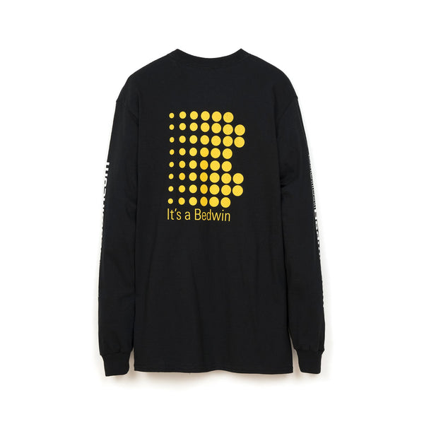 Bedwin & The Heartbreakers | 'Keith' L/S Print T-Shirt Black - Concrete