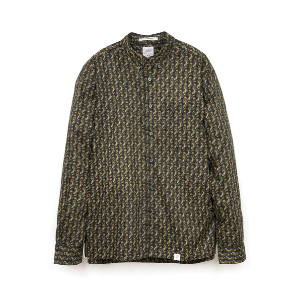 Bedwin & The Heartbreakers | 'Shaw' L/S BD Paisley Broad Shirt Black - Concrete