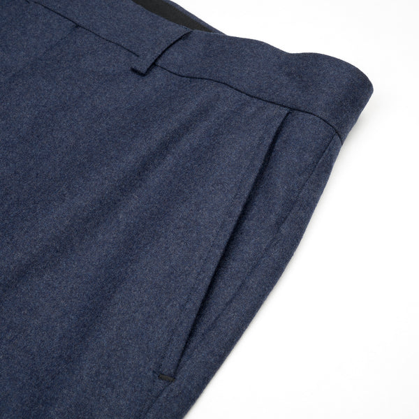 Bedwin & The Heartbreakers | 'Jessee' 9/L Wool Pants Navy - Concrete
