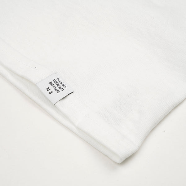 Bedwin & The Heartbreakers | 'Curtis' S/S Print Pocket T-Shirt White - Concrete