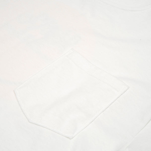 Bedwin & The Heartbreakers | 'Curtis' S/S Print Pocket T-Shirt White - Concrete