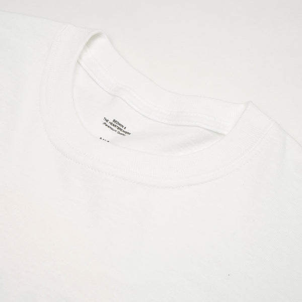 Bedwin & The Heartbreakers | 'Curtis' S/S Print Pocket T-Shirt White - Concrete