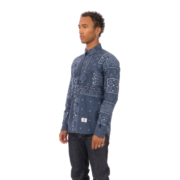 Bedwin & The Heartbreakers | 'Brian' Long Sleeve B.D. OG Paisley Shirt Navy - Concrete
