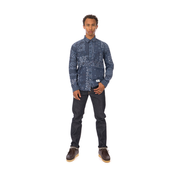 Bedwin & The Heartbreakers | 'Brian' Long Sleeve B.D. OG Paisley Shirt Navy - Concrete