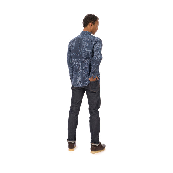 Bedwin & The Heartbreakers | 'Brian' Long Sleeve B.D. OG Paisley Shirt Navy - Concrete