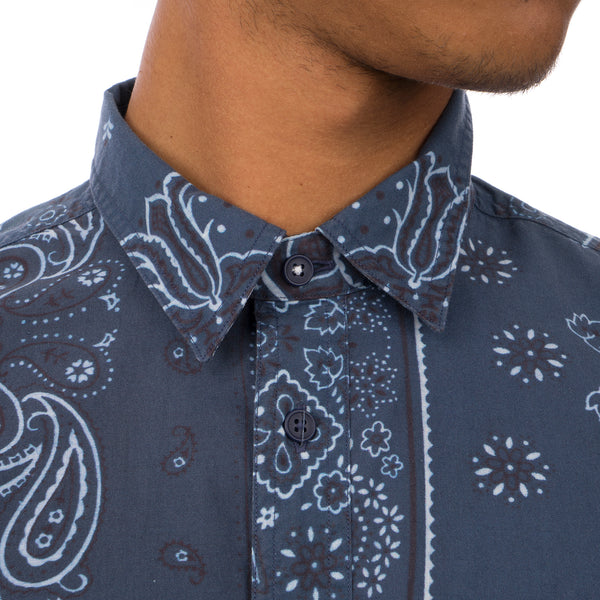 Bedwin & The Heartbreakers | 'Brian' Long Sleeve B.D. OG Paisley Shirt Navy - Concrete