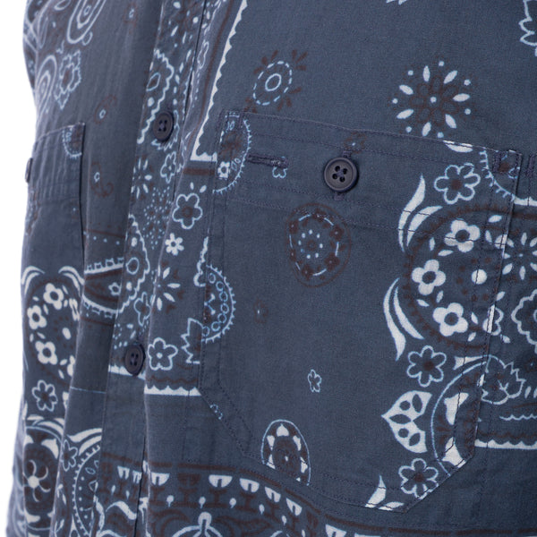 Bedwin & The Heartbreakers | 'Brian' Long Sleeve B.D. OG Paisley Shirt Navy - Concrete