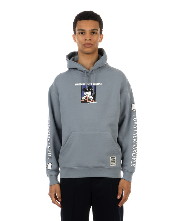 Medicom Toy | x Bridge Ship House Brushed Hoodie Dusty Blue - Concrete
