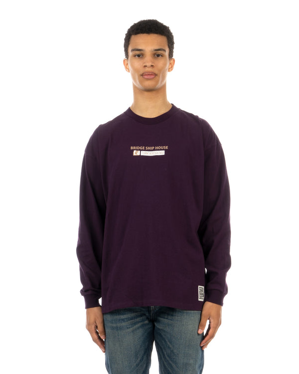 Medicom Toy | x Bridge Ship House Long T-Shirt Purple - Concrete