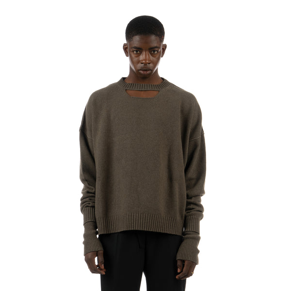 AMBUSH | Oversized Logo Knit Olivine - Concrete
