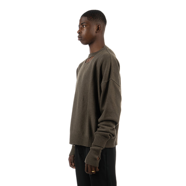 AMBUSH | Oversized Logo Knit Olivine - Concrete