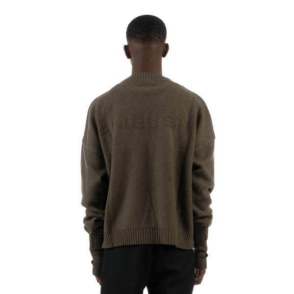 AMBUSH | Oversized Logo Knit Olivine - Concrete