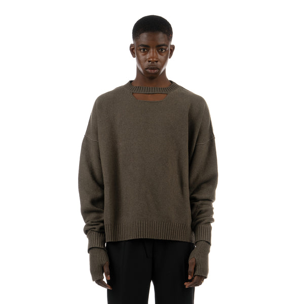 AMBUSH | Oversized Logo Knit Olivine - Concrete