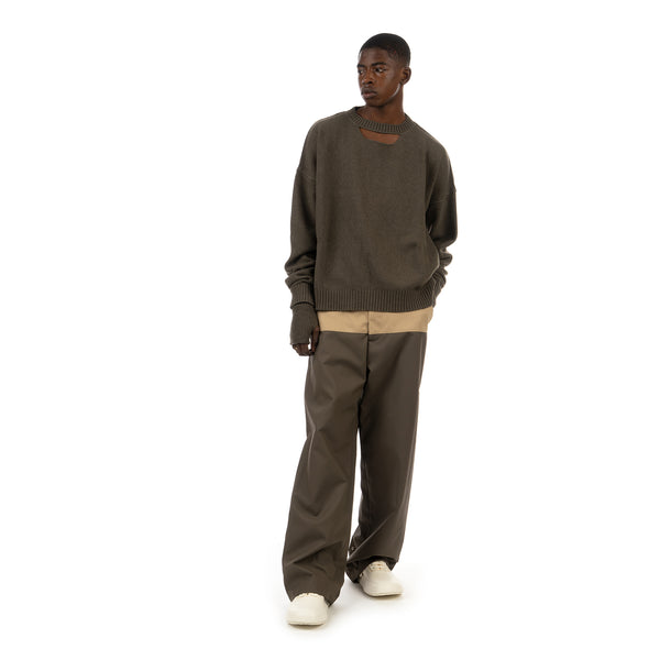 AMBUSH | Oversized Logo Knit Olivine - Concrete