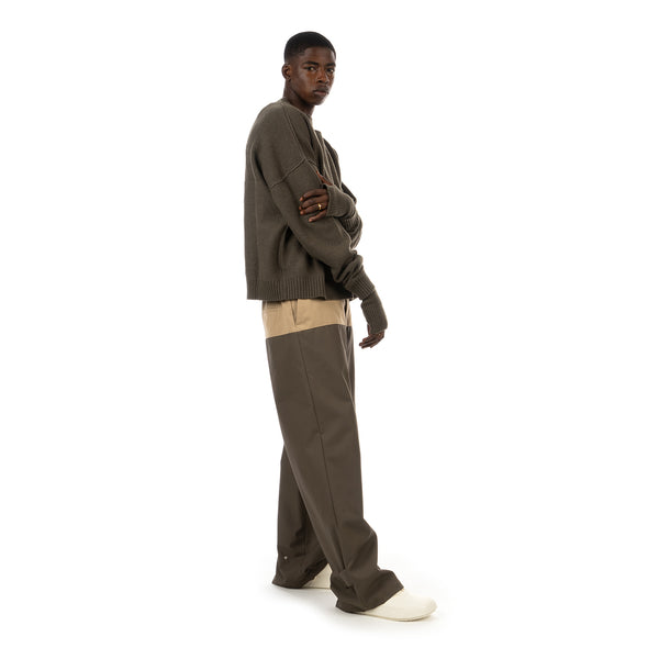 AMBUSH | Oversized Logo Knit Olivine - Concrete