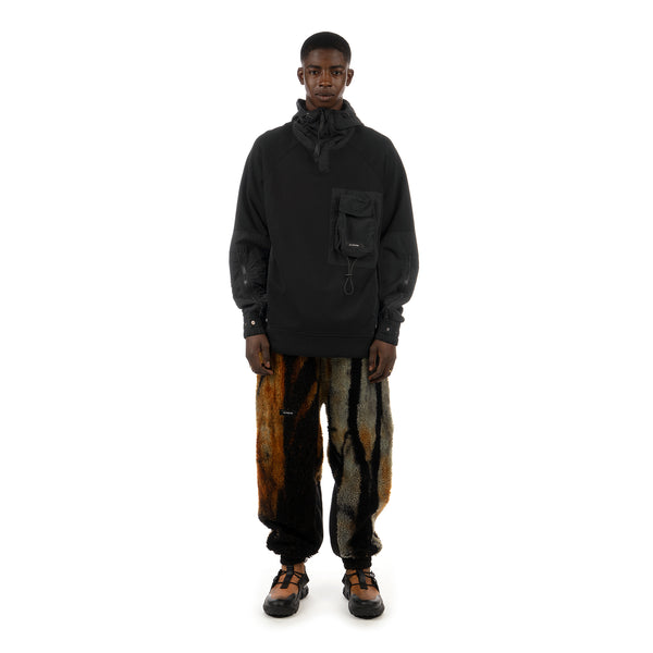 TOBIAS BIRK NIELSEN | H16 Mixed Fabric Hoodie Black - Concrete