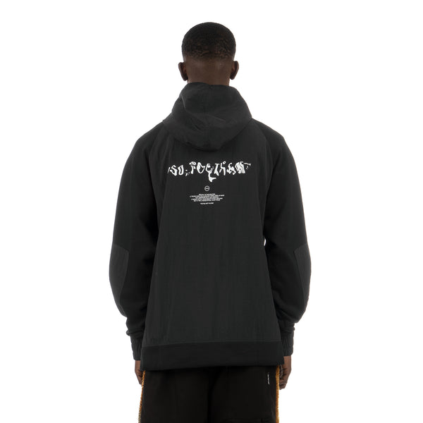 TOBIAS BIRK NIELSEN | H16 Mixed Fabric Hoodie Black - Concrete