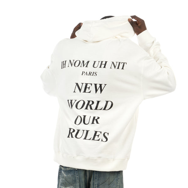 IH NOM UH NIT | New World Paint Hoodie Off White - Concrete