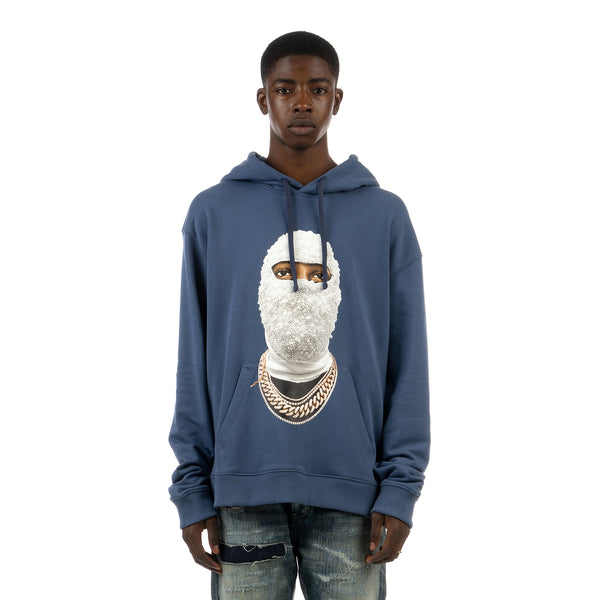 IH NOM UH NIT | Future Mask Hoodie Blue / Grey - Concrete